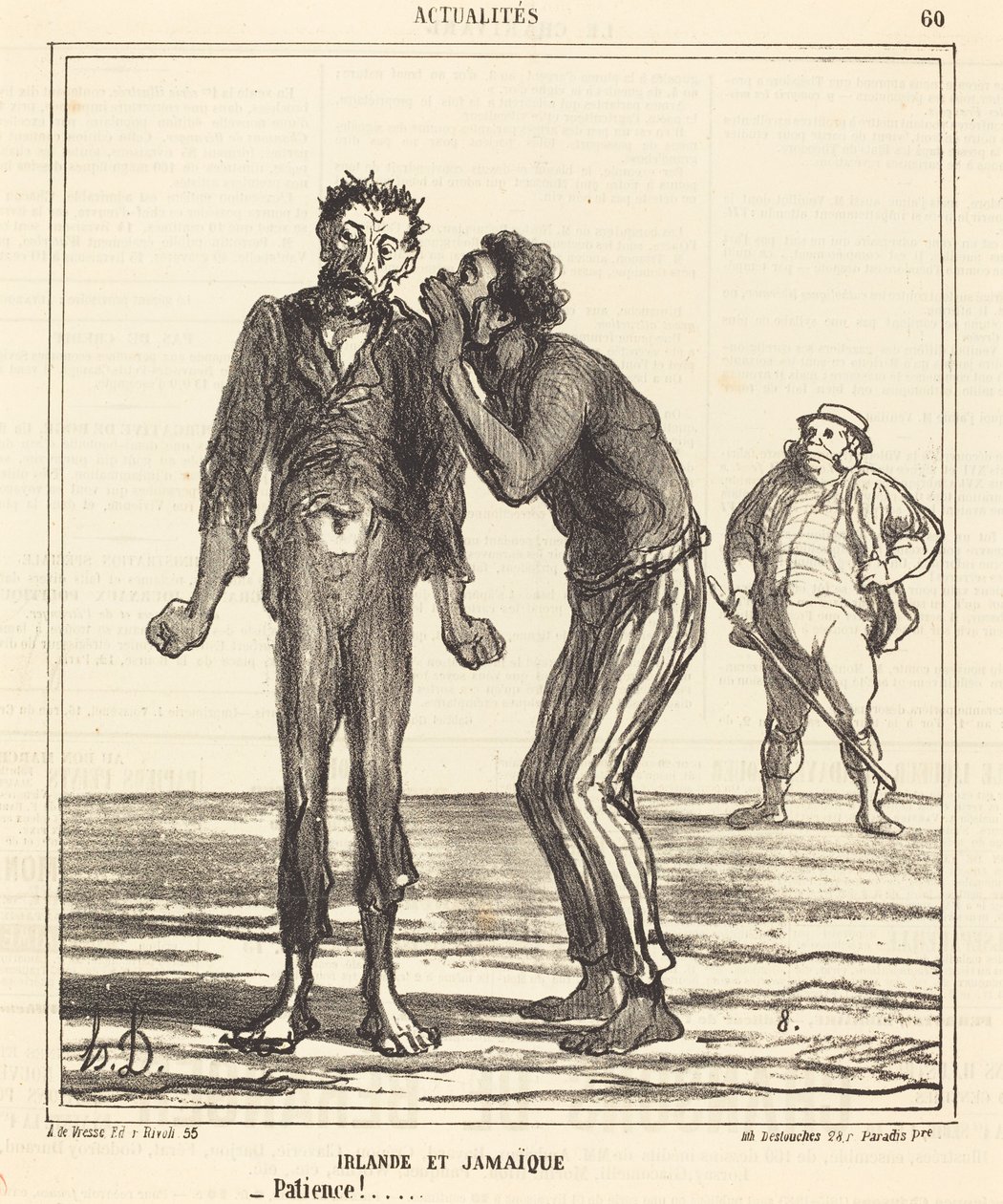 İrlanda ve Jamaika - Sabır!... by Honoré Daumier