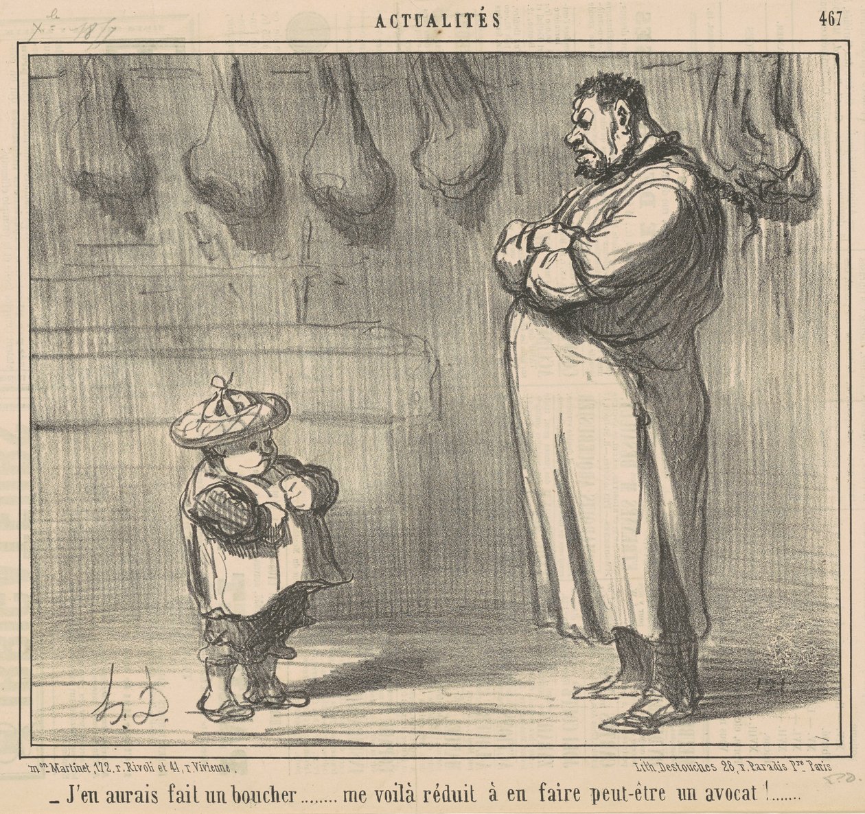kasap yapardım... by Honoré Daumier