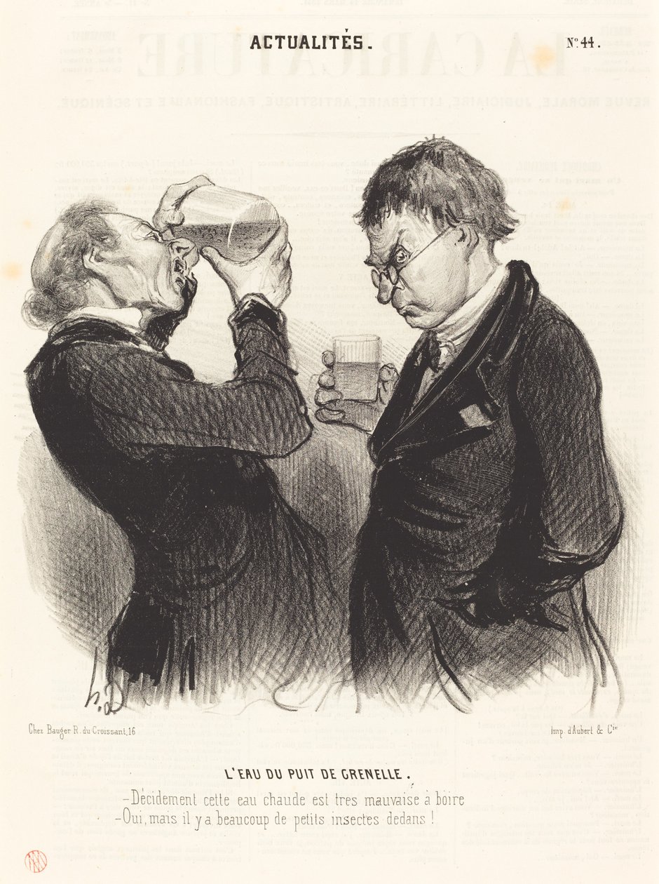 Grenelle kuyusundan su by Honoré Daumier