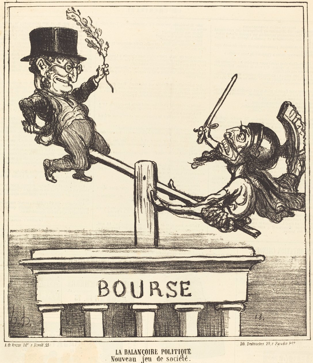 Siyasi dalgalanma... by Honoré Daumier