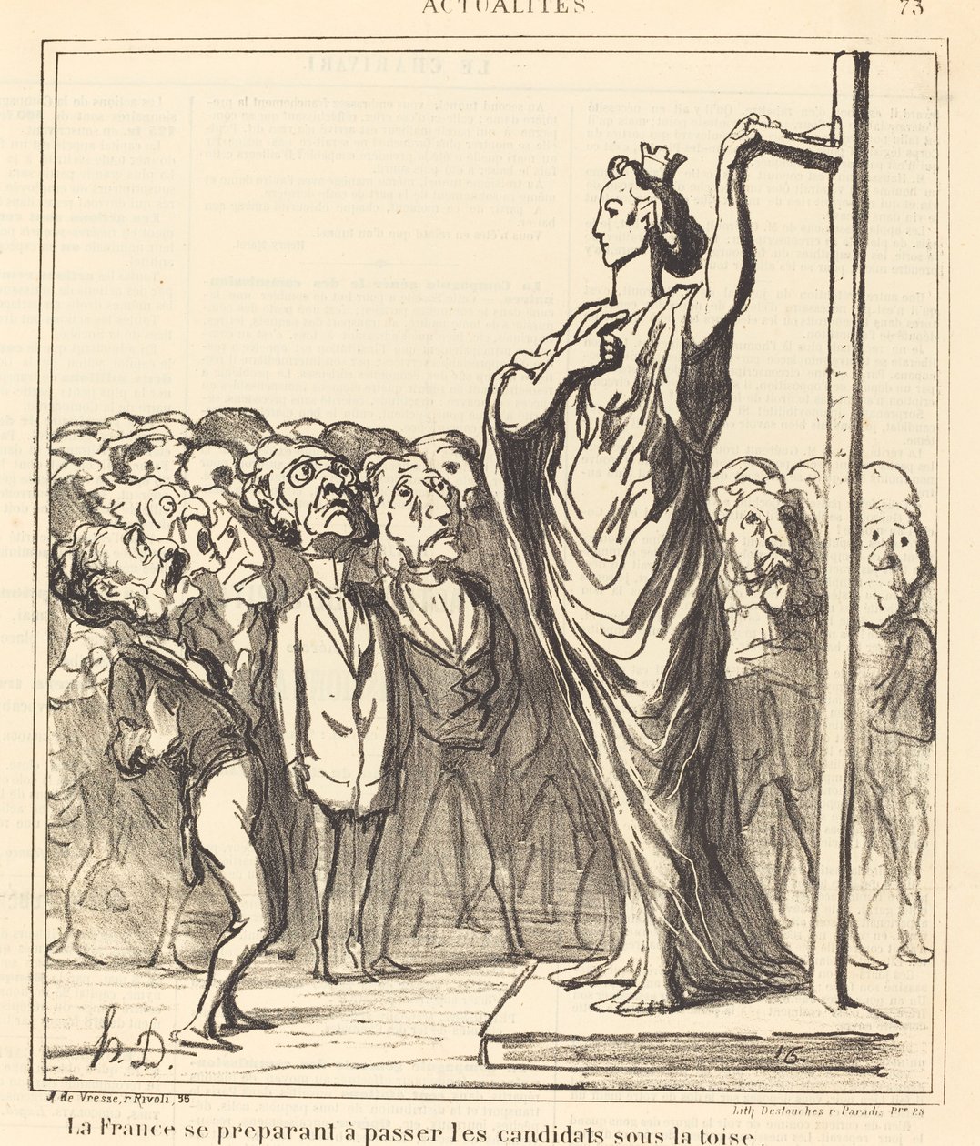 Fransa geçişe hazırlanıyor... by Honoré Daumier