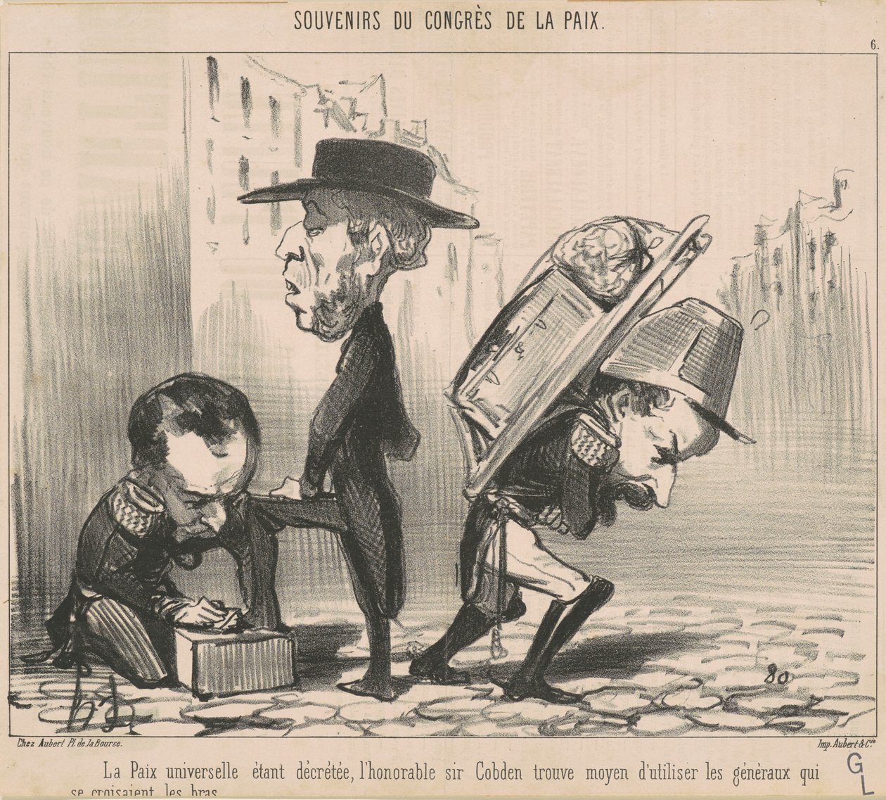 Evrensel barış kararlaştırılıyor... by Honoré Daumier
