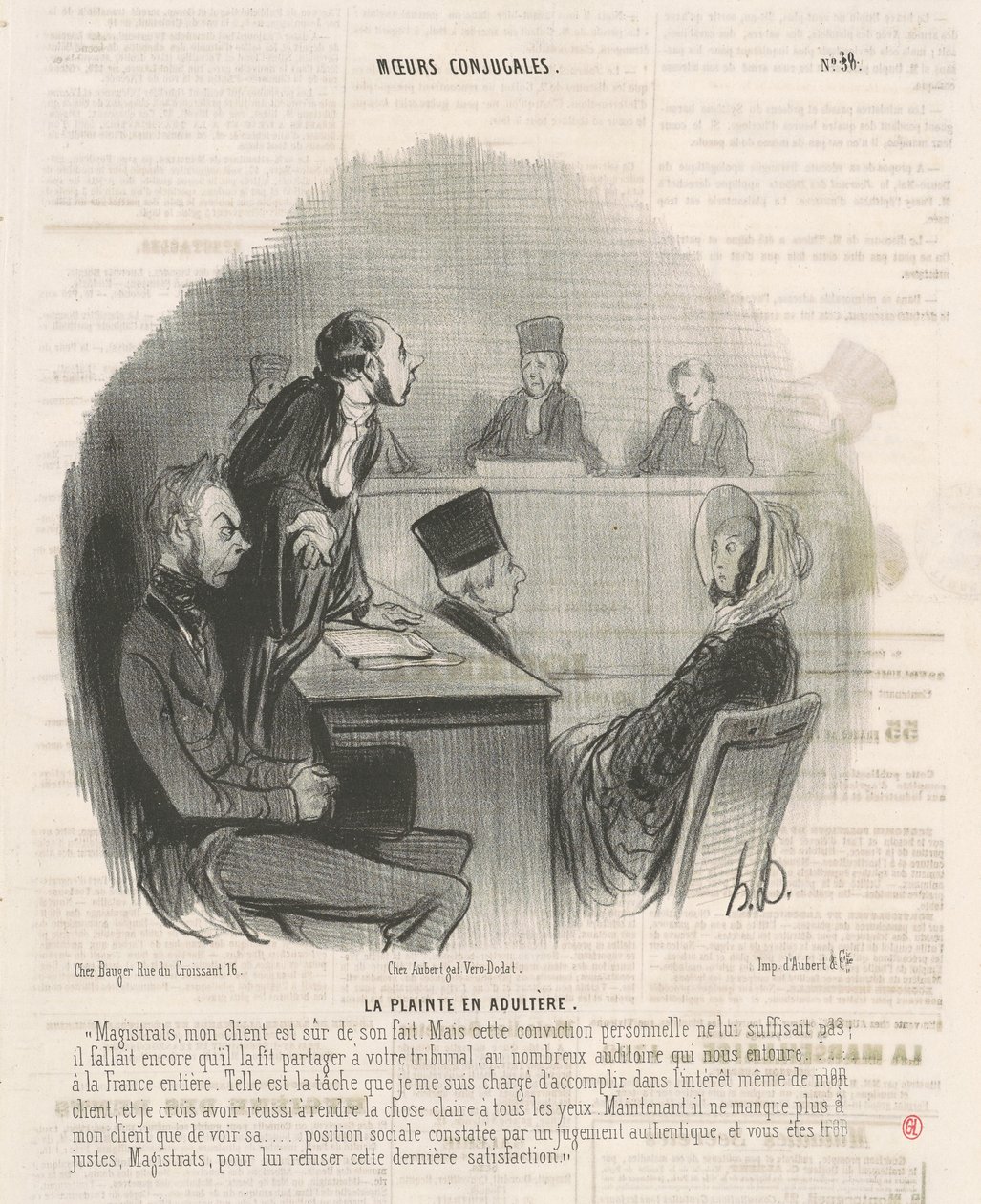 Zina Şikayeti by Honoré Daumier