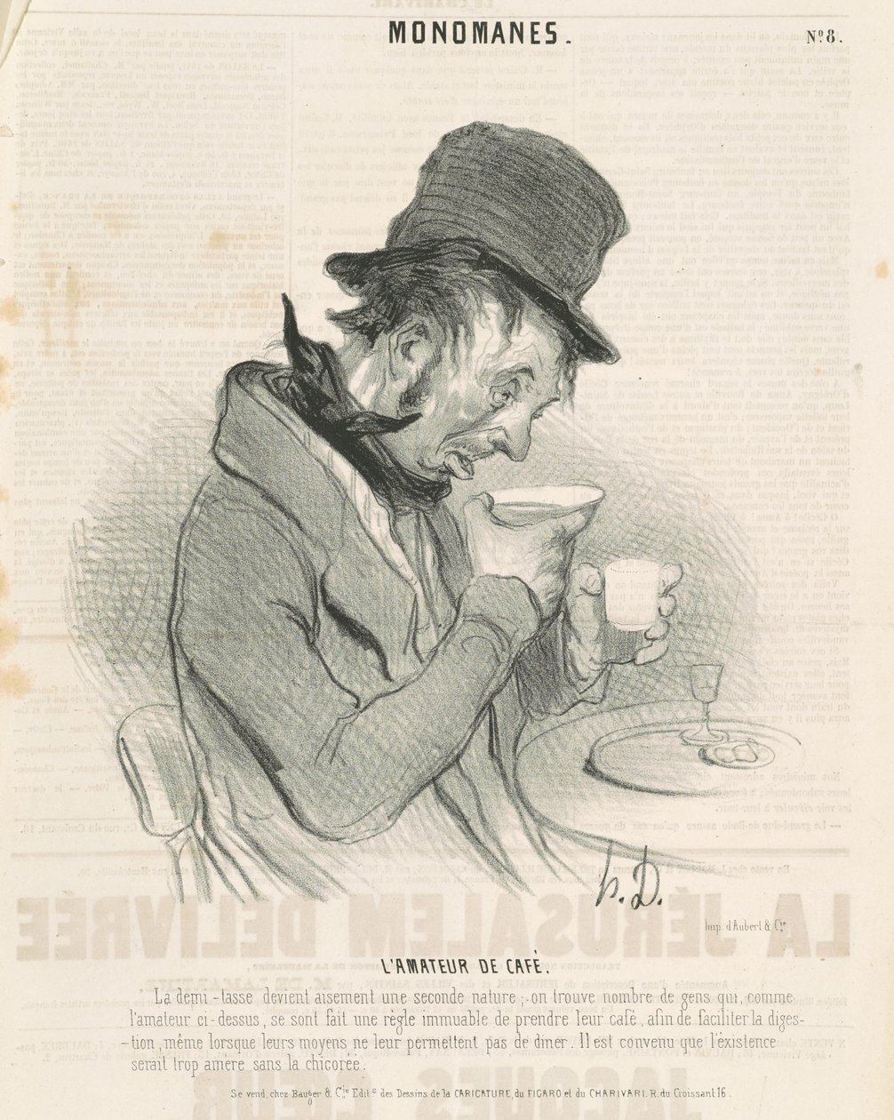 kahve aşığı by Honoré Daumier