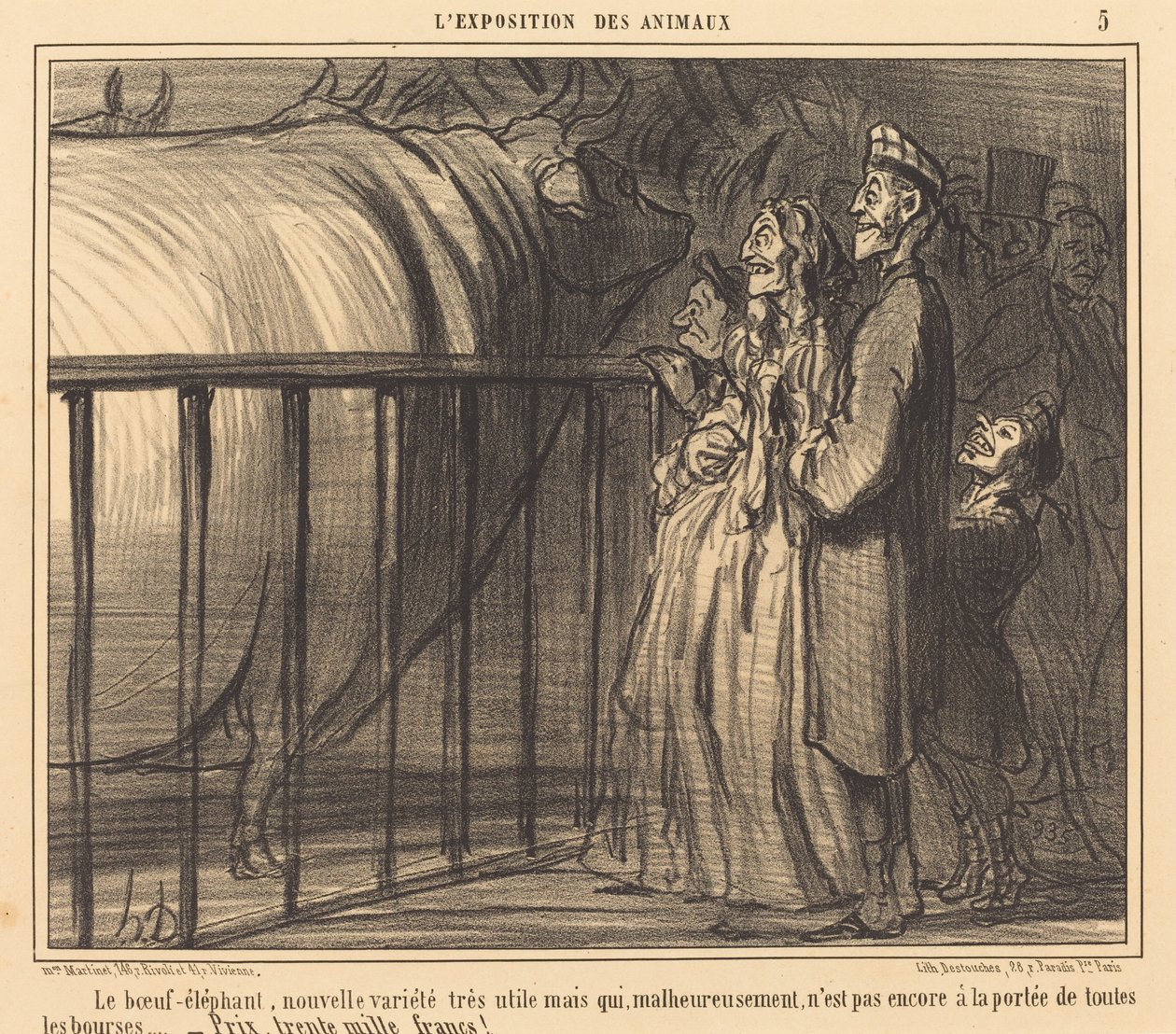 Yeni Çeşit Fil Sığır Eti by Honoré Daumier