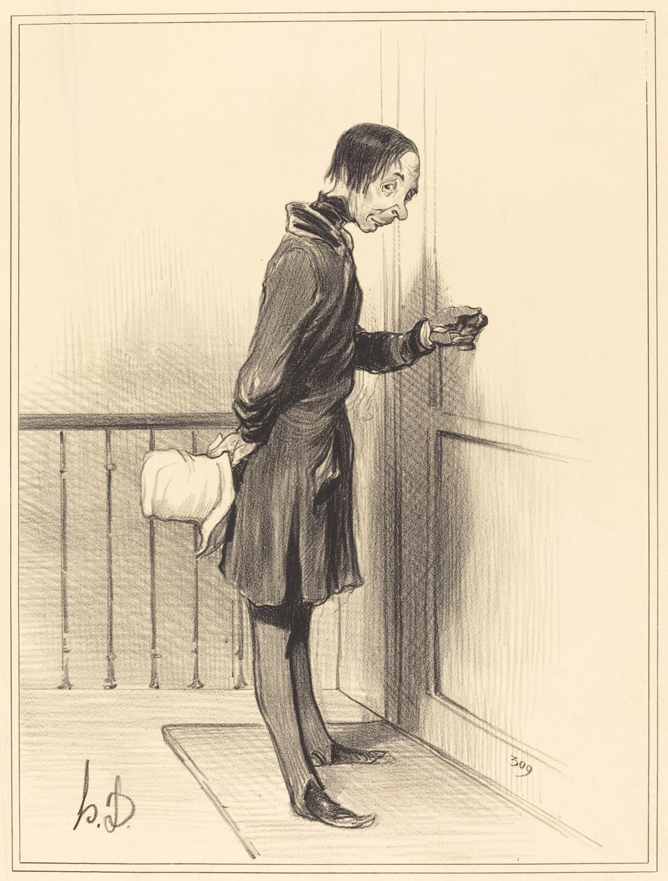 evdeki dilenci by Honoré Daumier