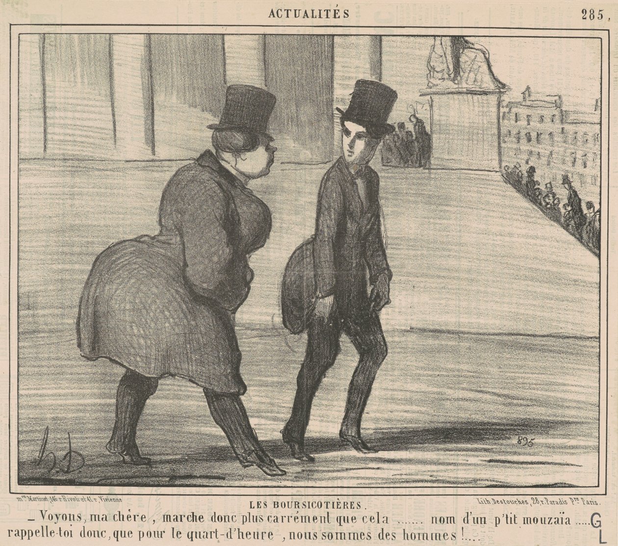 Borsacılar... Bakalım canım... by Honoré Daumier