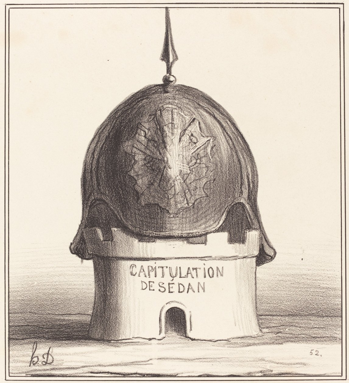Onun binasının taçlandırılması by Honoré Daumier