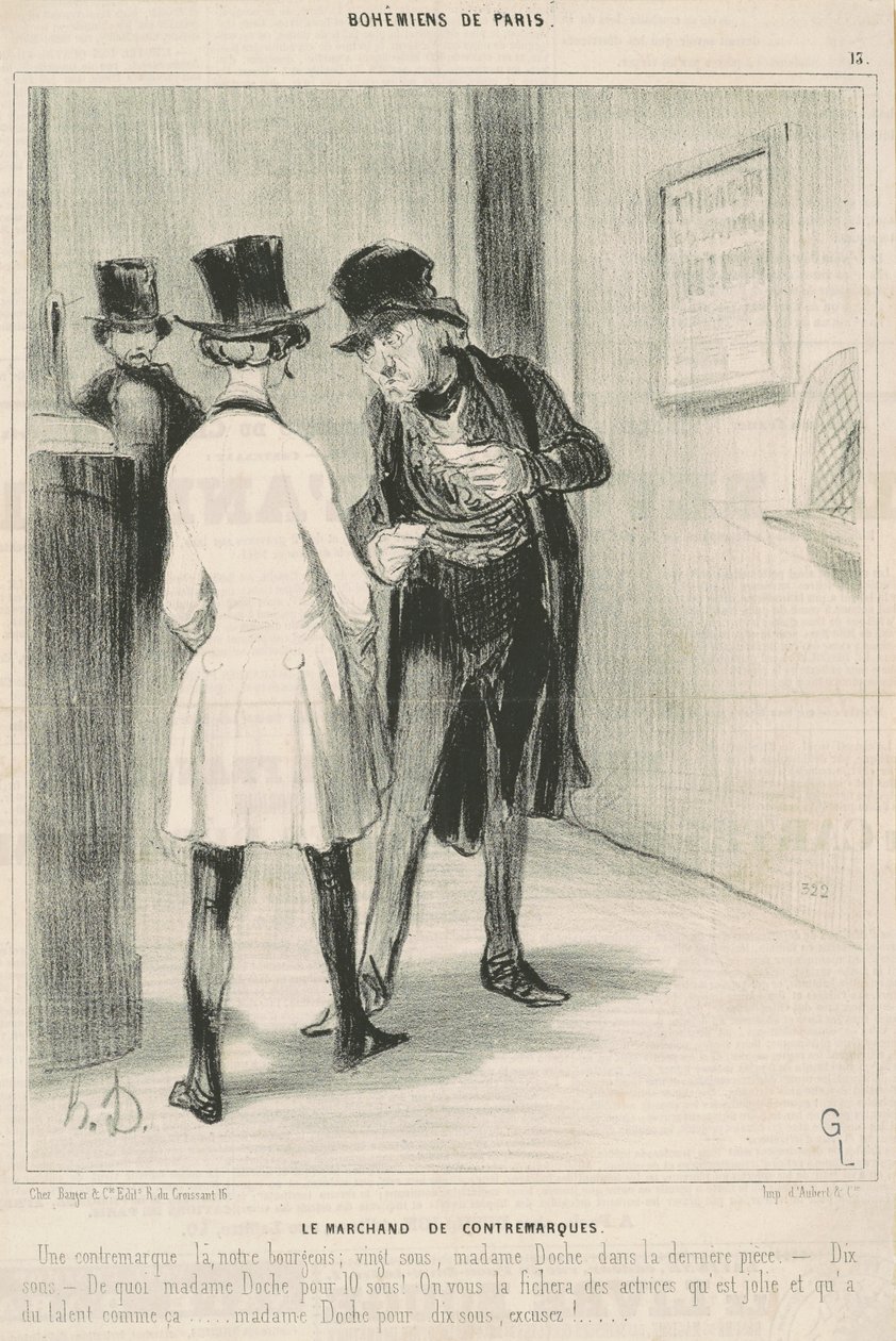 Karşı Marka Tüccarı by Honoré Daumier
