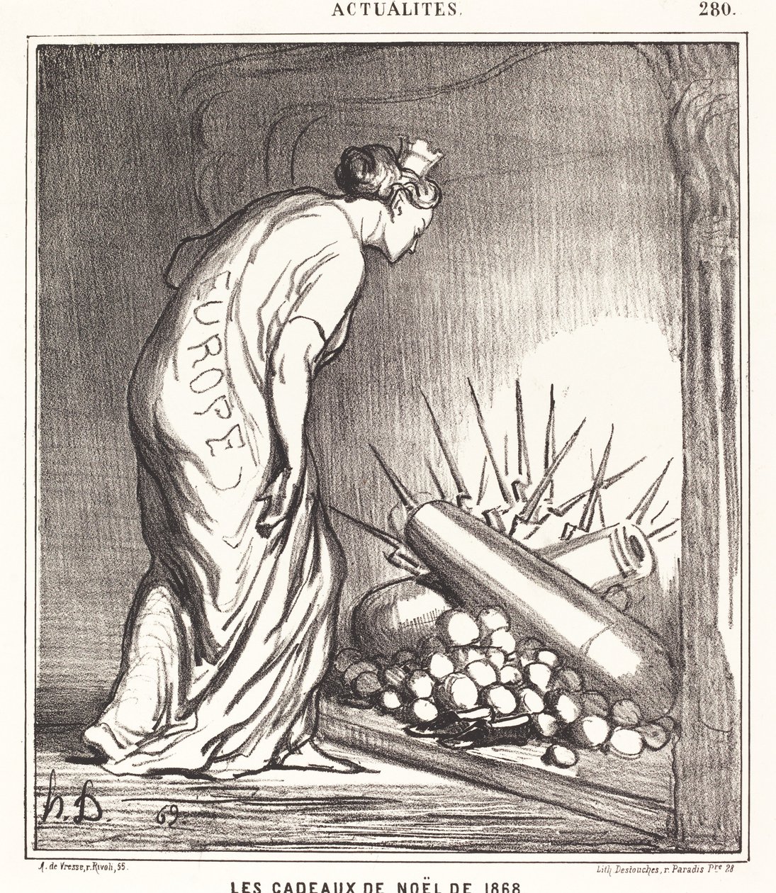 1868 Noel Hediyeleri by Honoré Daumier