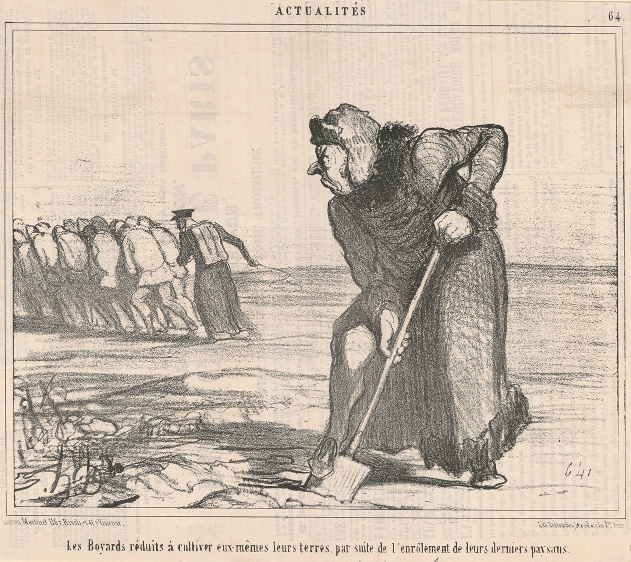 Boyarlar yetiştirmeye indirgendi... by Honoré Daumier