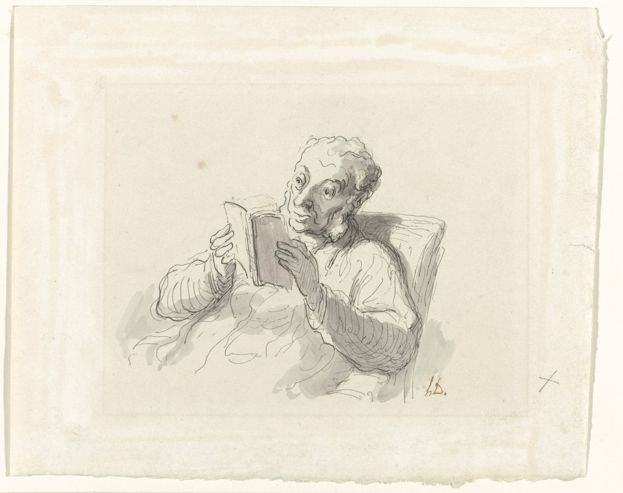 okuyan adam by Honoré Daumier