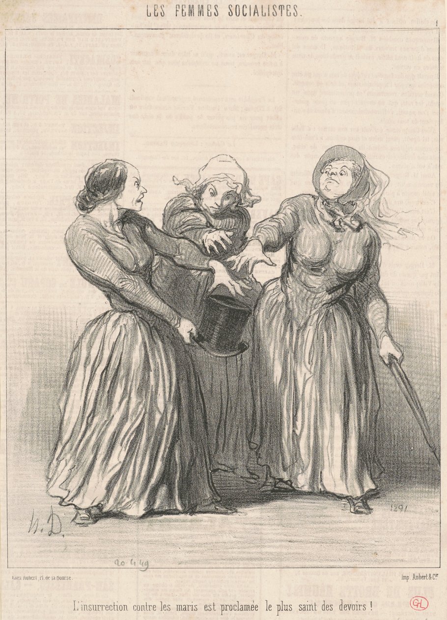 Kocalara karşı ayaklanma... by Honoré Daumier