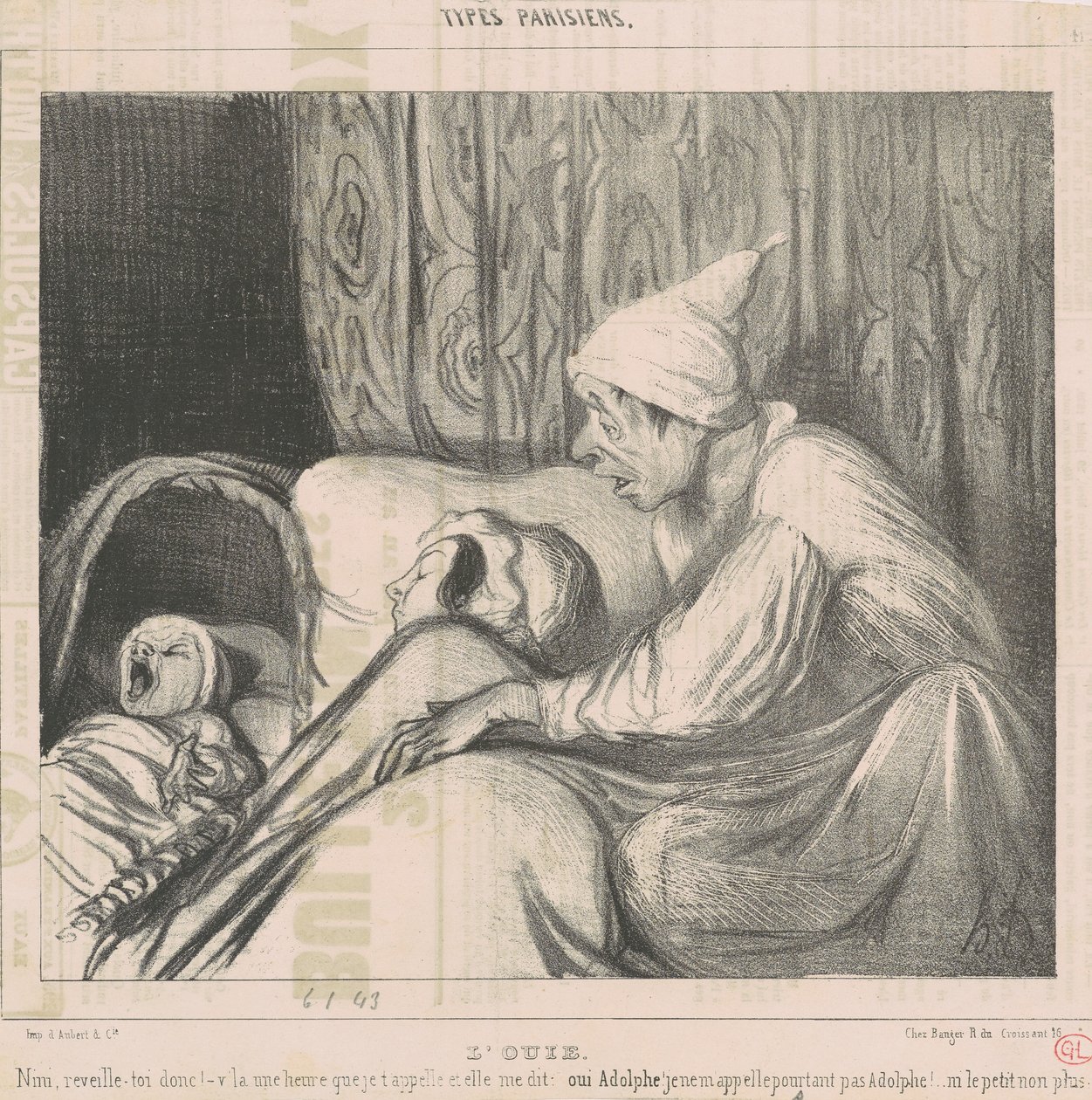 işitme by Honoré Daumier