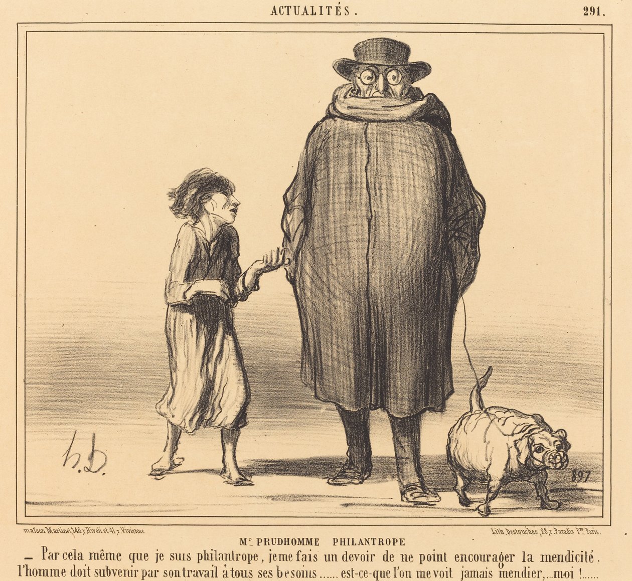 Bay Prudhomme Hayırsever by Honoré Daumier