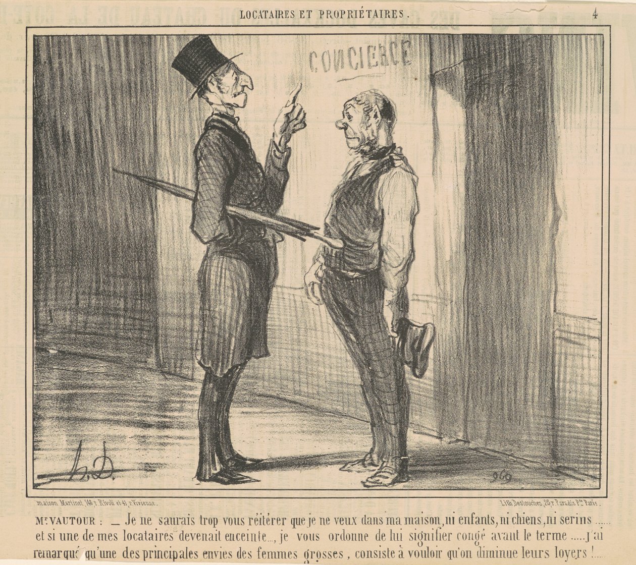Bay Vautour: Tam olarak söyleyemem... by Honoré Daumier