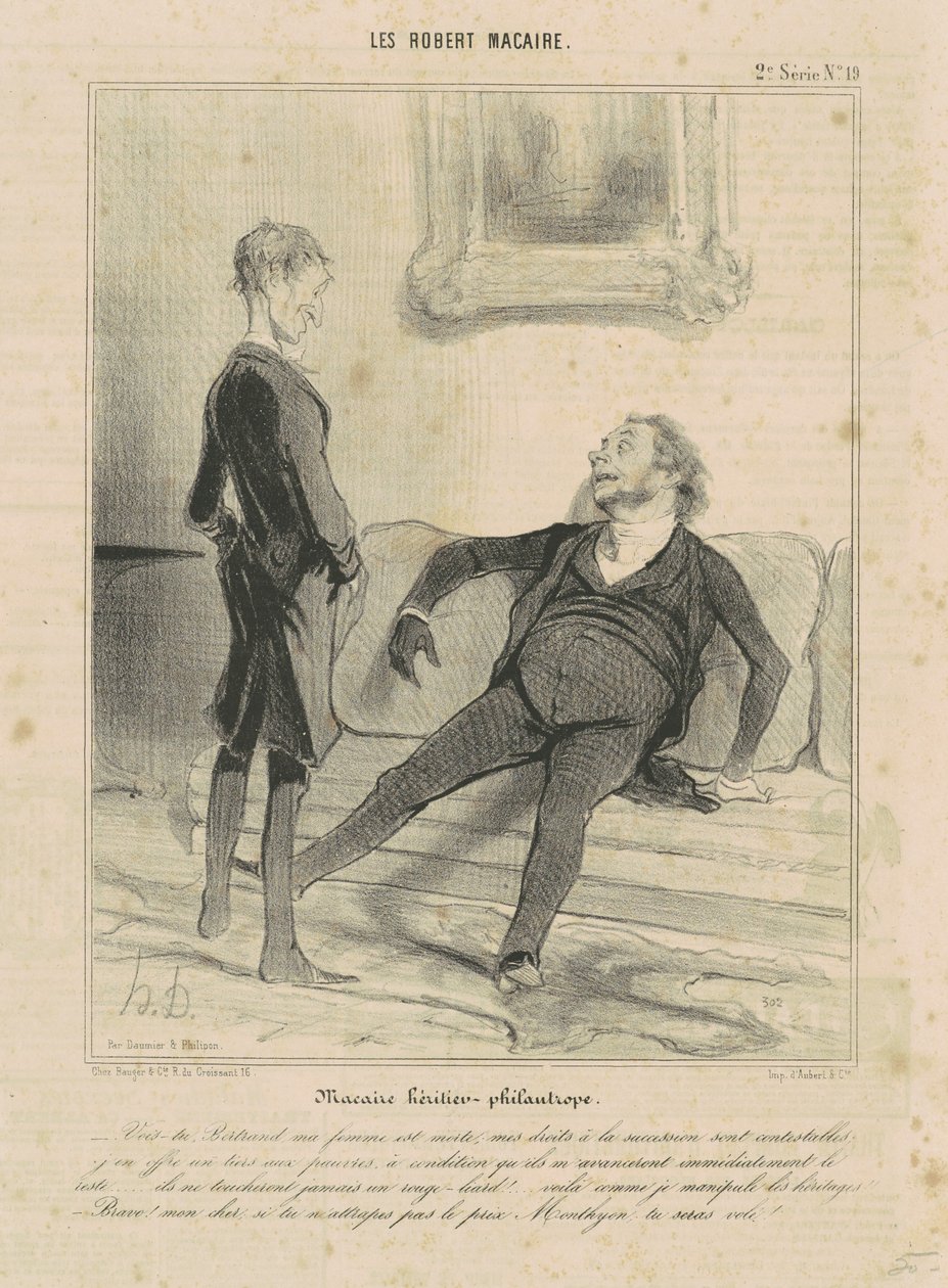 Macaire Varis-Hayırsever by Honoré Daumier