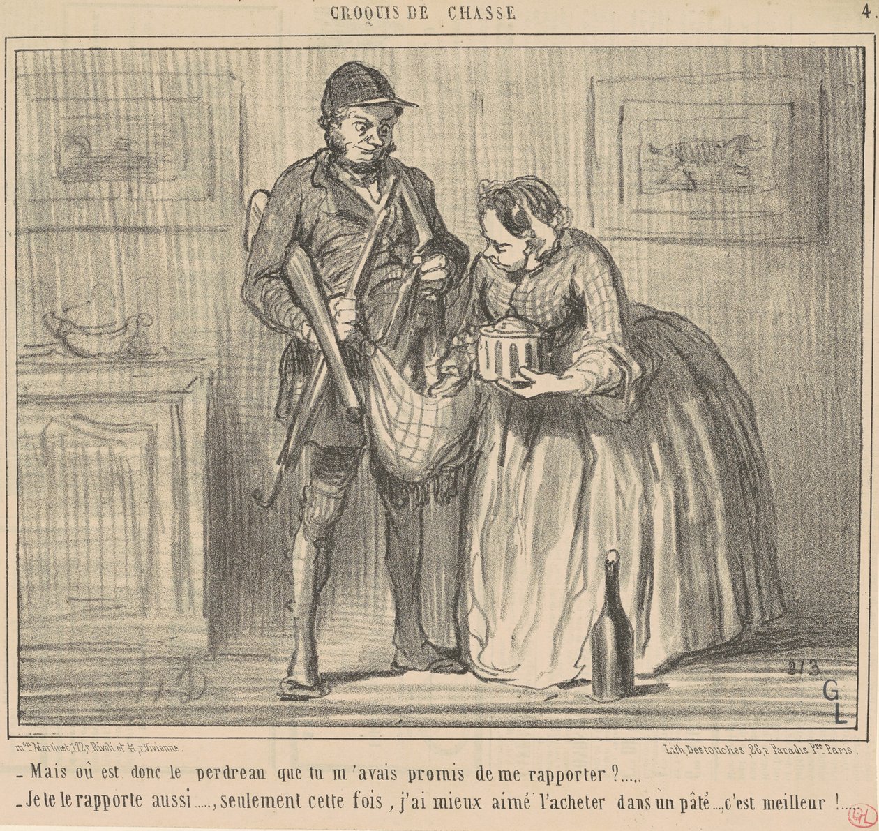 Ama keklik nerede by Honoré Daumier