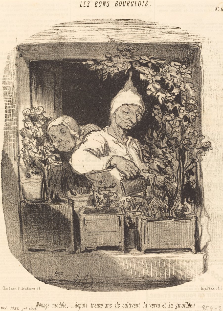 Ev modeli... by Honoré Daumier