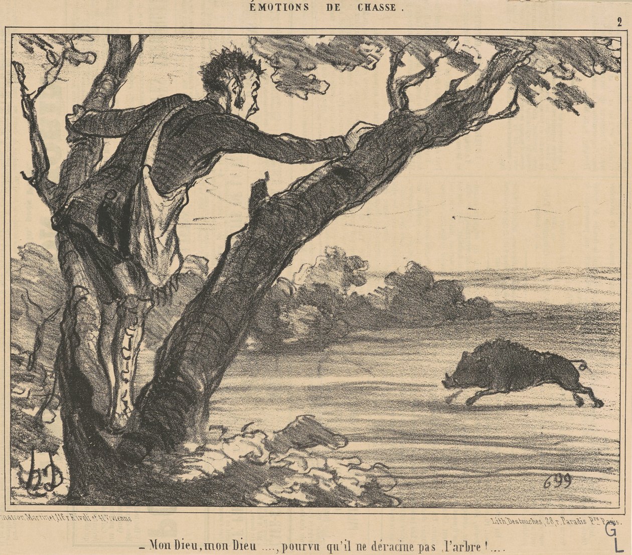 Tanrım, tanrım... sağlanan... by Honoré Daumier