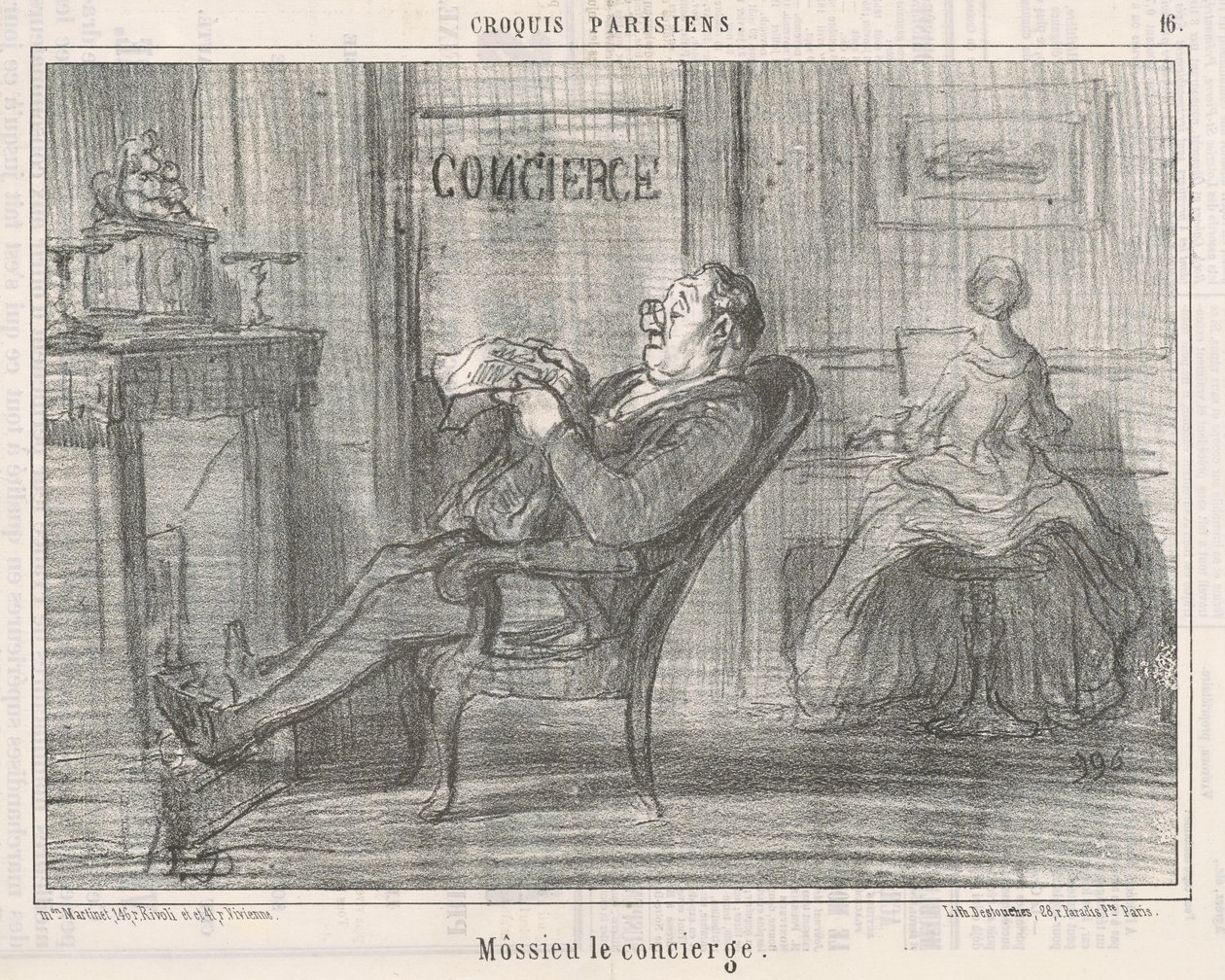 kapıcı Mossie by Honoré Daumier