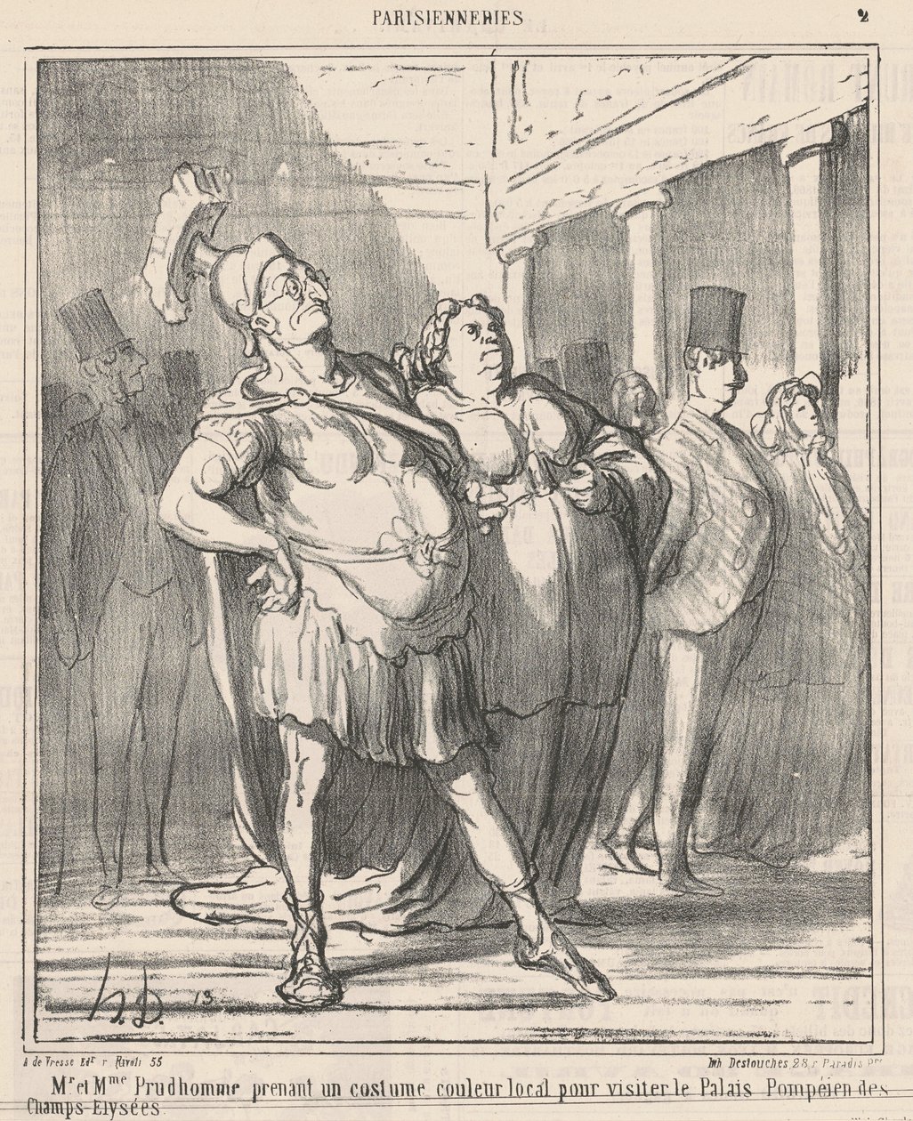 Bay ve Bayan Prudhomme... by Honoré Daumier