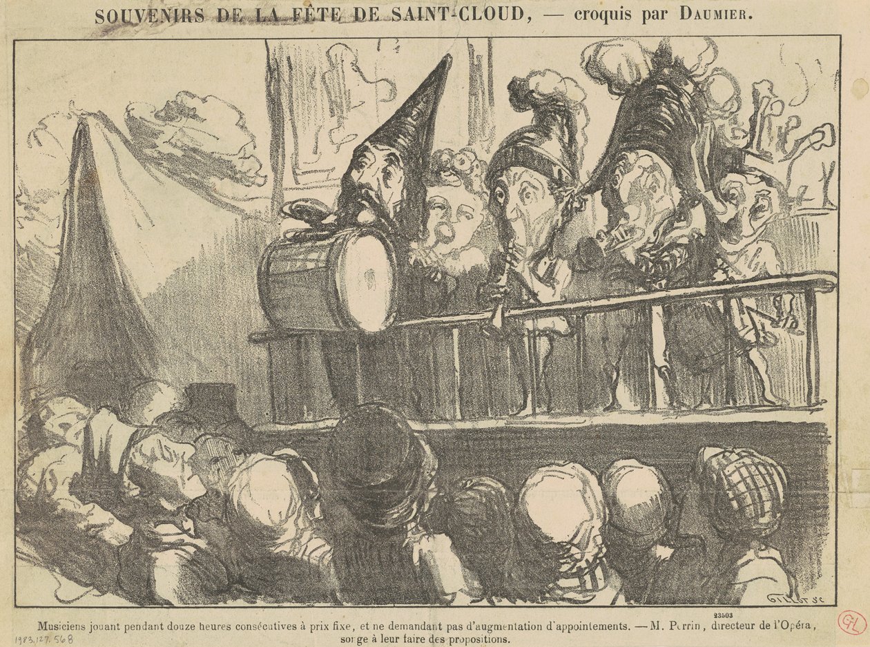 12 saat çalan müzisyenler... by Honoré Daumier