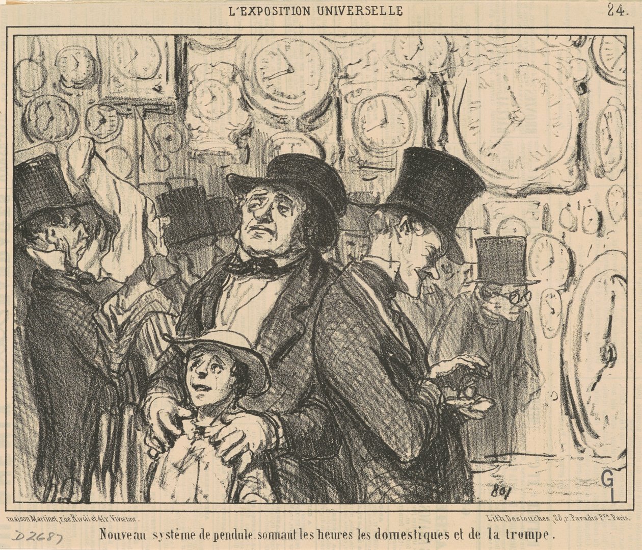 Yeni sarkaç sistemi... by Honoré Daumier
