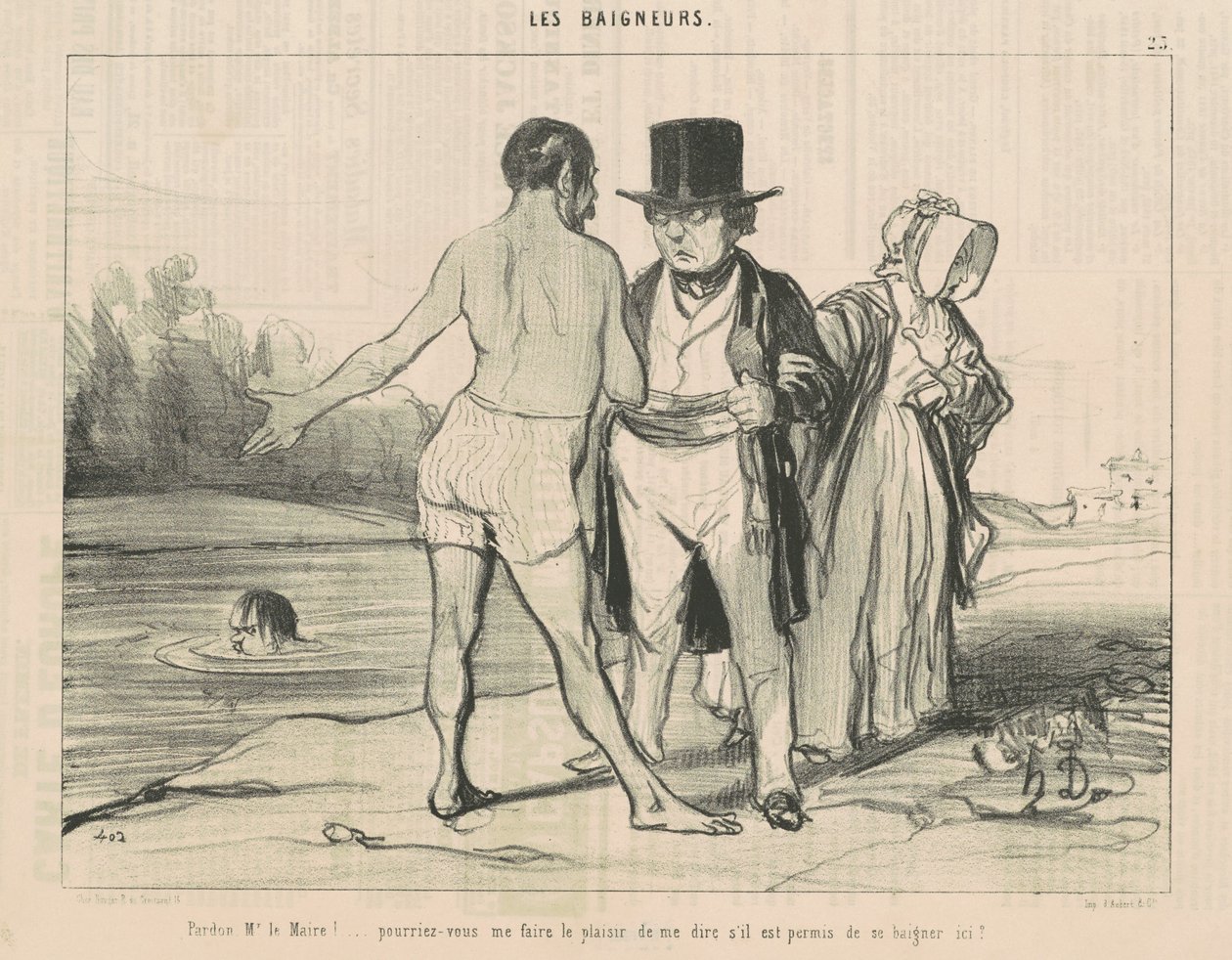 Affedersiniz, Sayın Belediye Başkanı! ... yapabildin mi ... by Honoré Daumier