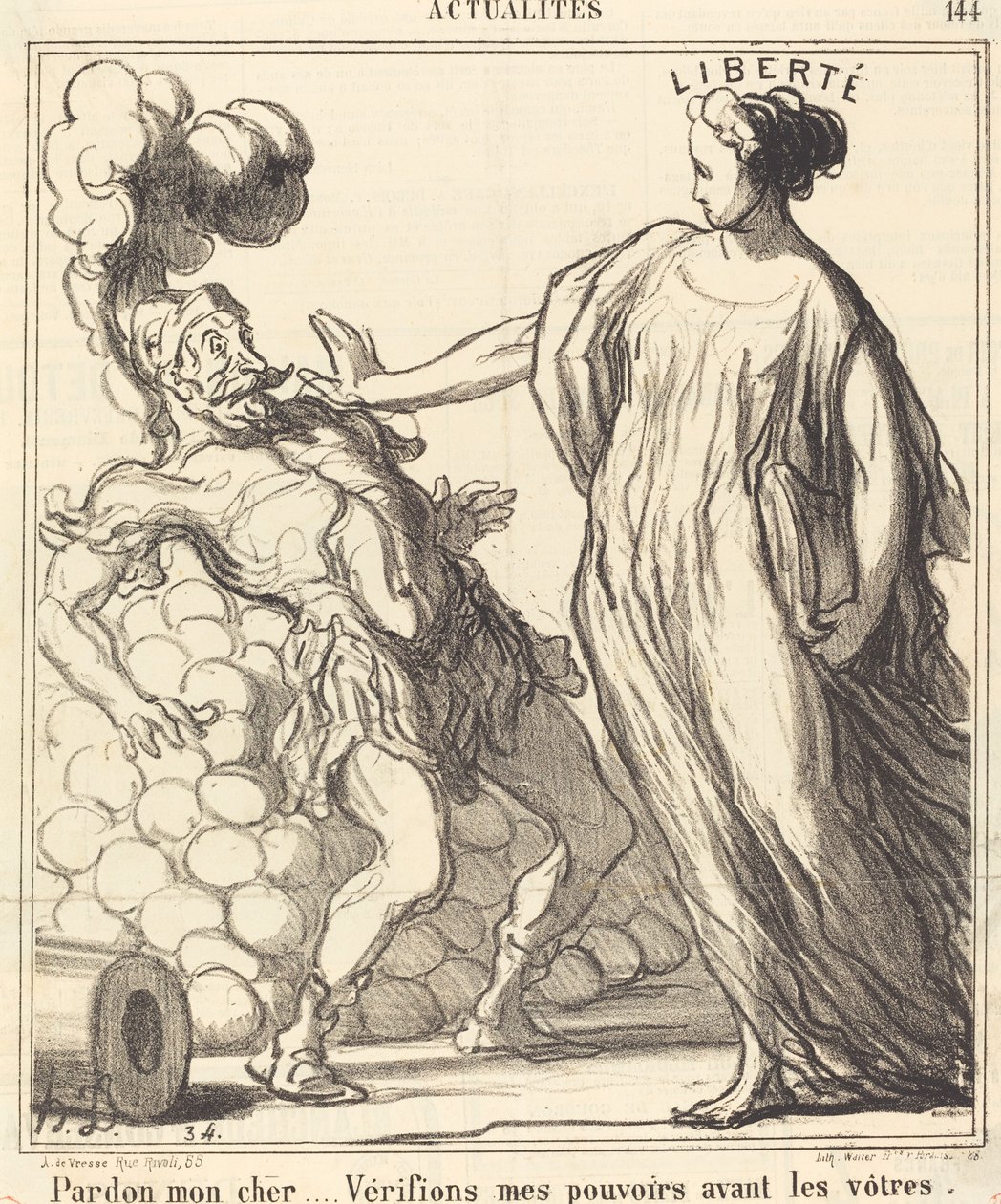 üzgünüm canım... by Honoré Daumier