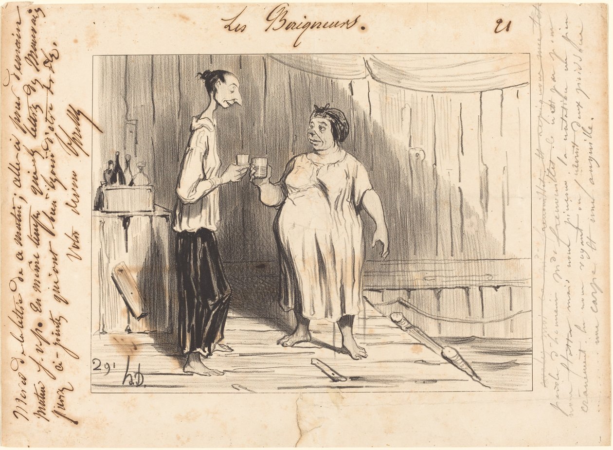 Şeref sözü Bayan Frenouillet... by Honoré Daumier