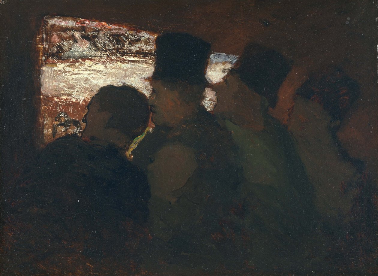 Parterre Tiyatrosu seyircisi, c. 1858 by Honoré Daumier