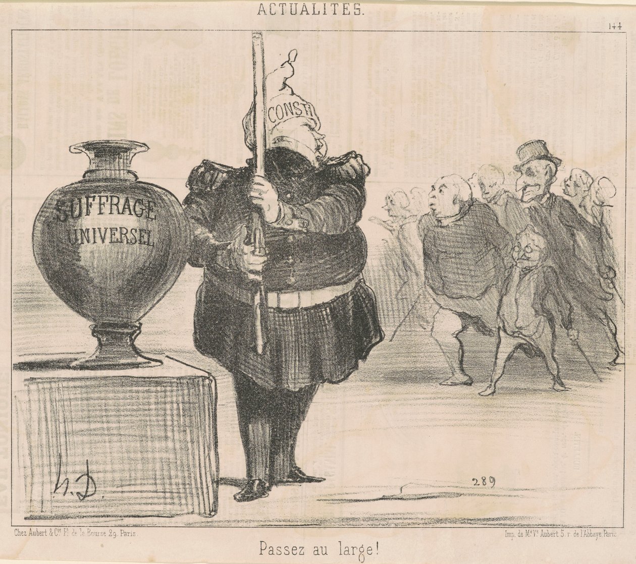 Geniş git! by Honoré Daumier