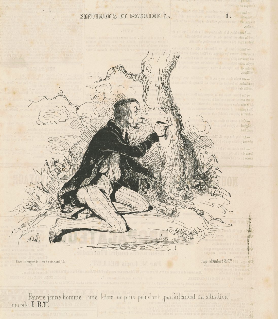 Zavallı genç adam! by Honoré Daumier