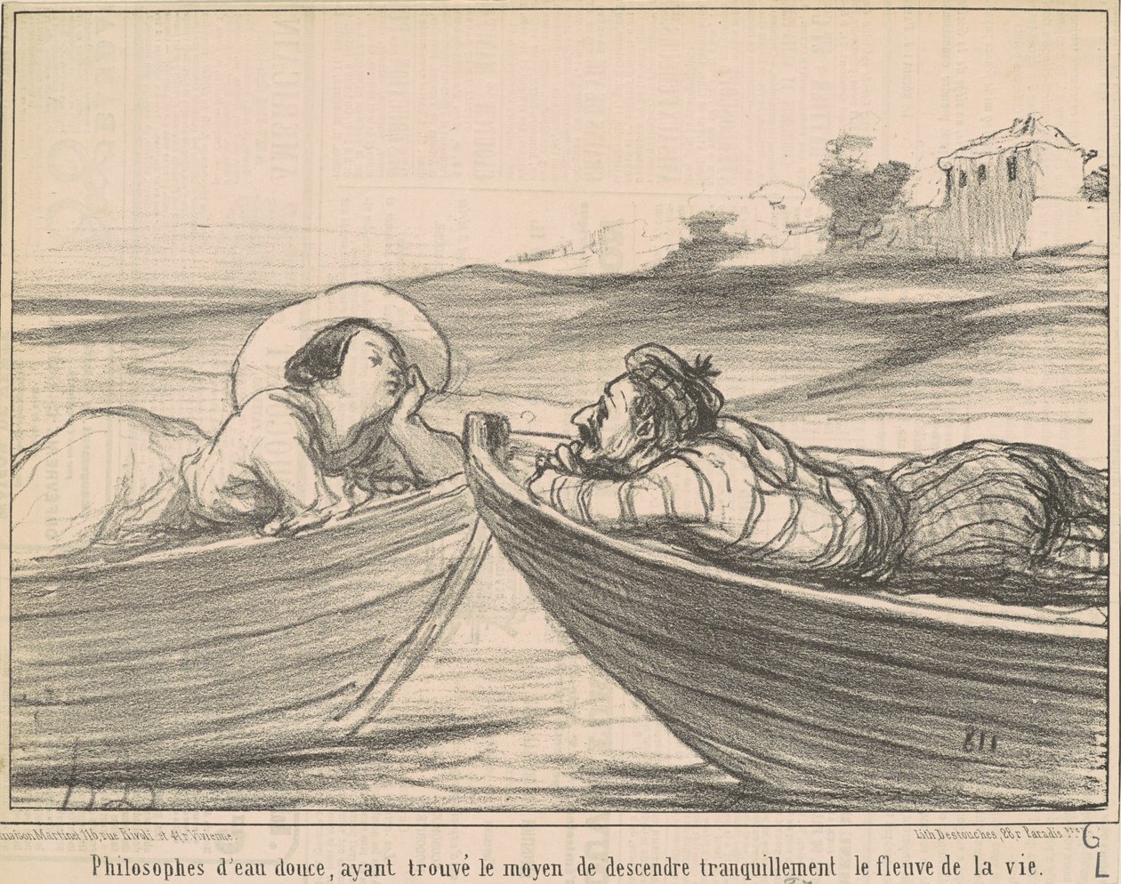 Tatlı su filozofları... by Honoré Daumier