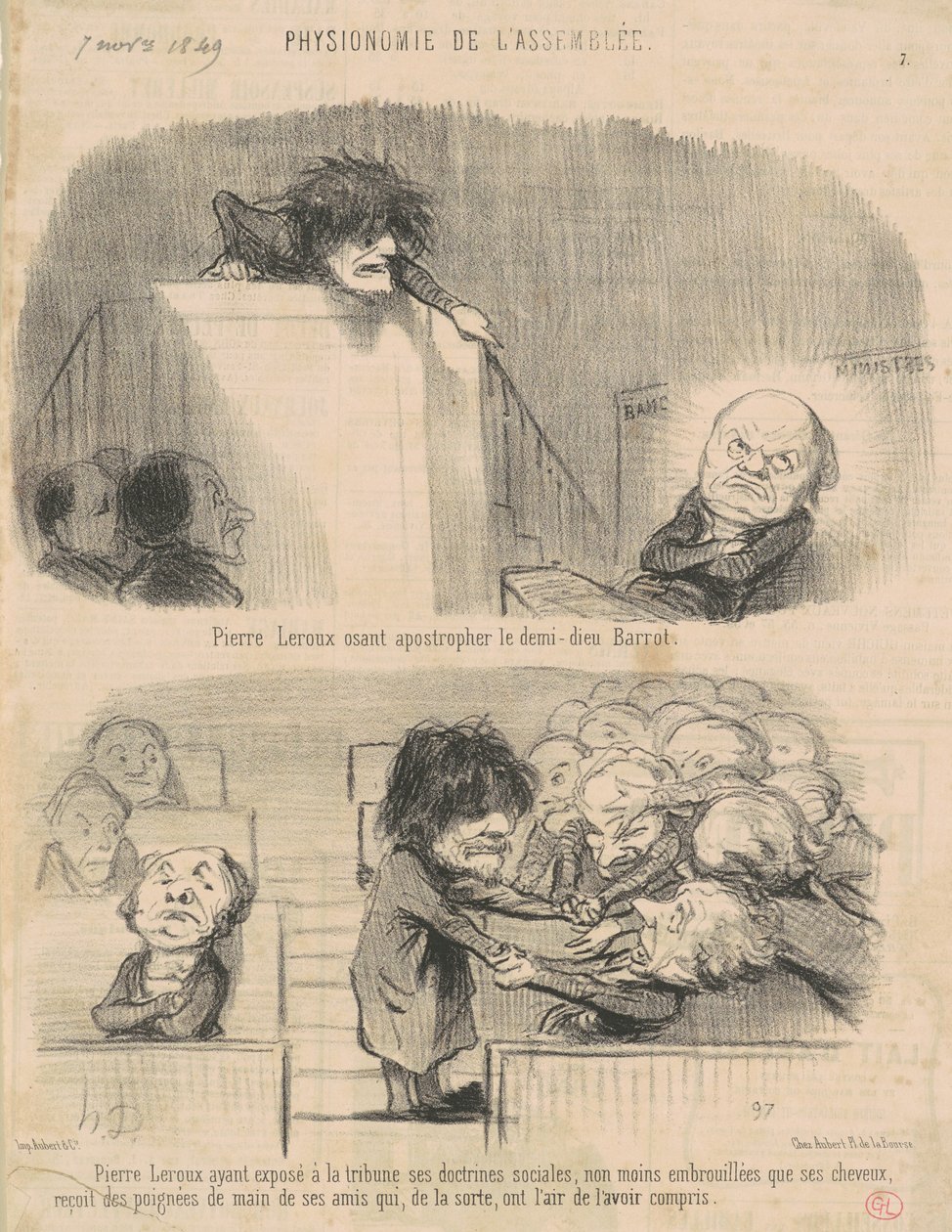Pierre Leroux Cesur kesme işareti... by Honoré Daumier