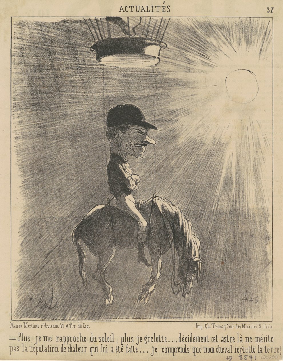 Güneşe yaklaştıkça... by Honoré Daumier