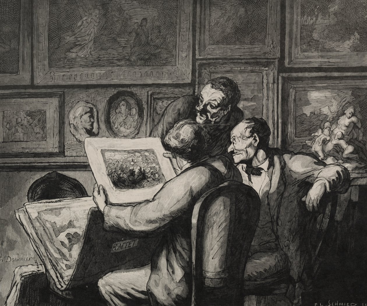 Baskı Meraklıları by Honoré Daumier