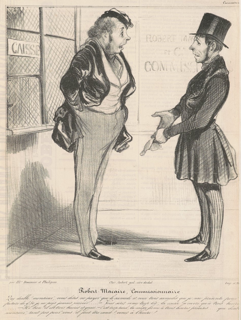 Robert Macaire Komiseri by Honoré Daumier