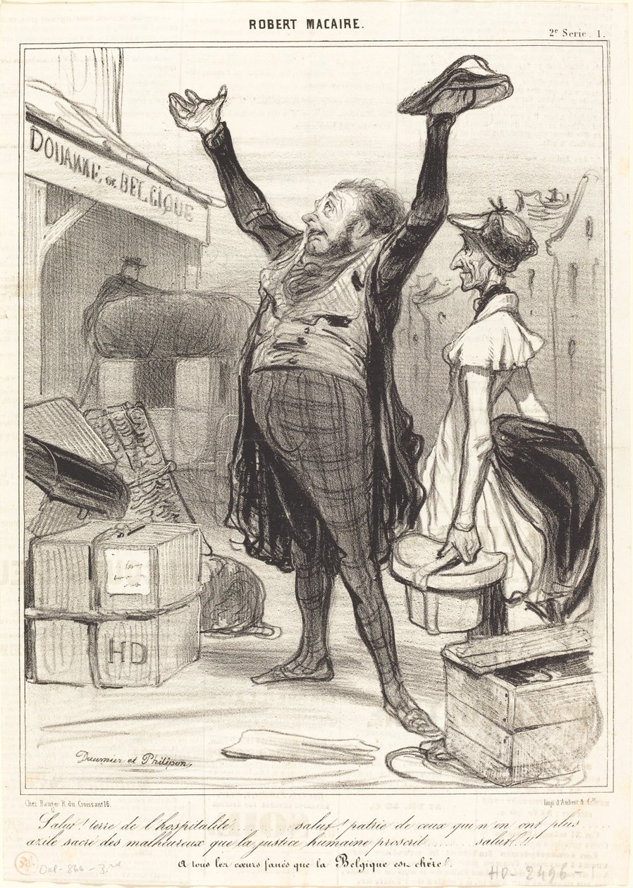 Merhaba! Misafirperverlik diyarı... by Honoré Daumier