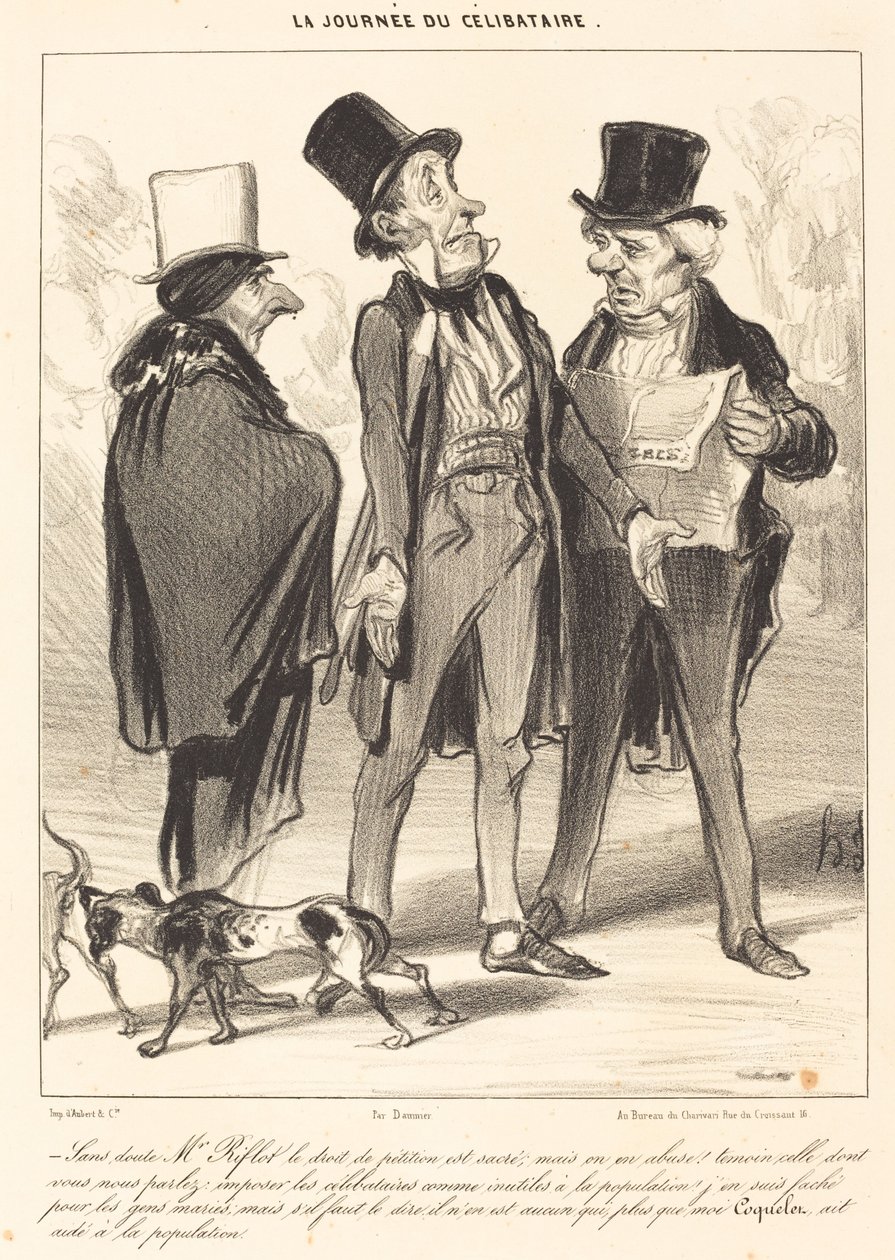 Şüphesiz Bay Riflot haklı... by Honoré Daumier