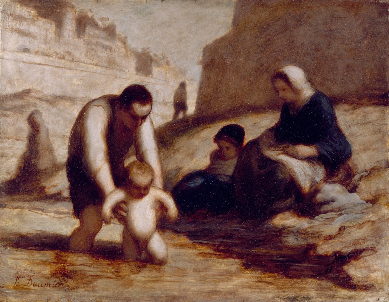 İlk Banyo by Honoré Daumier