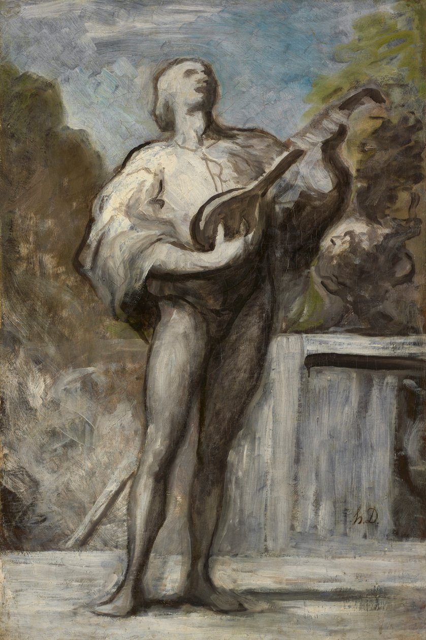 Troubadour by Honoré Daumier