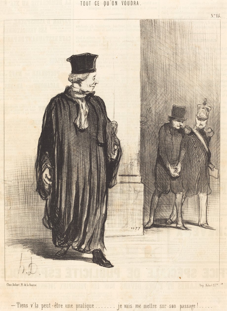 Burada, belki bir uygulama by Honoré Daumier