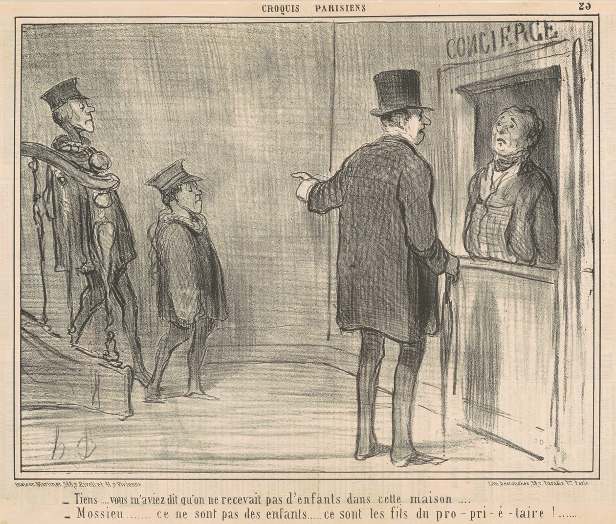 İşte... bana söyledin... by Honoré Daumier