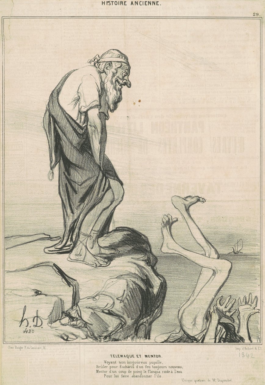 Telemakhos ve Mentor by Honoré Daumier