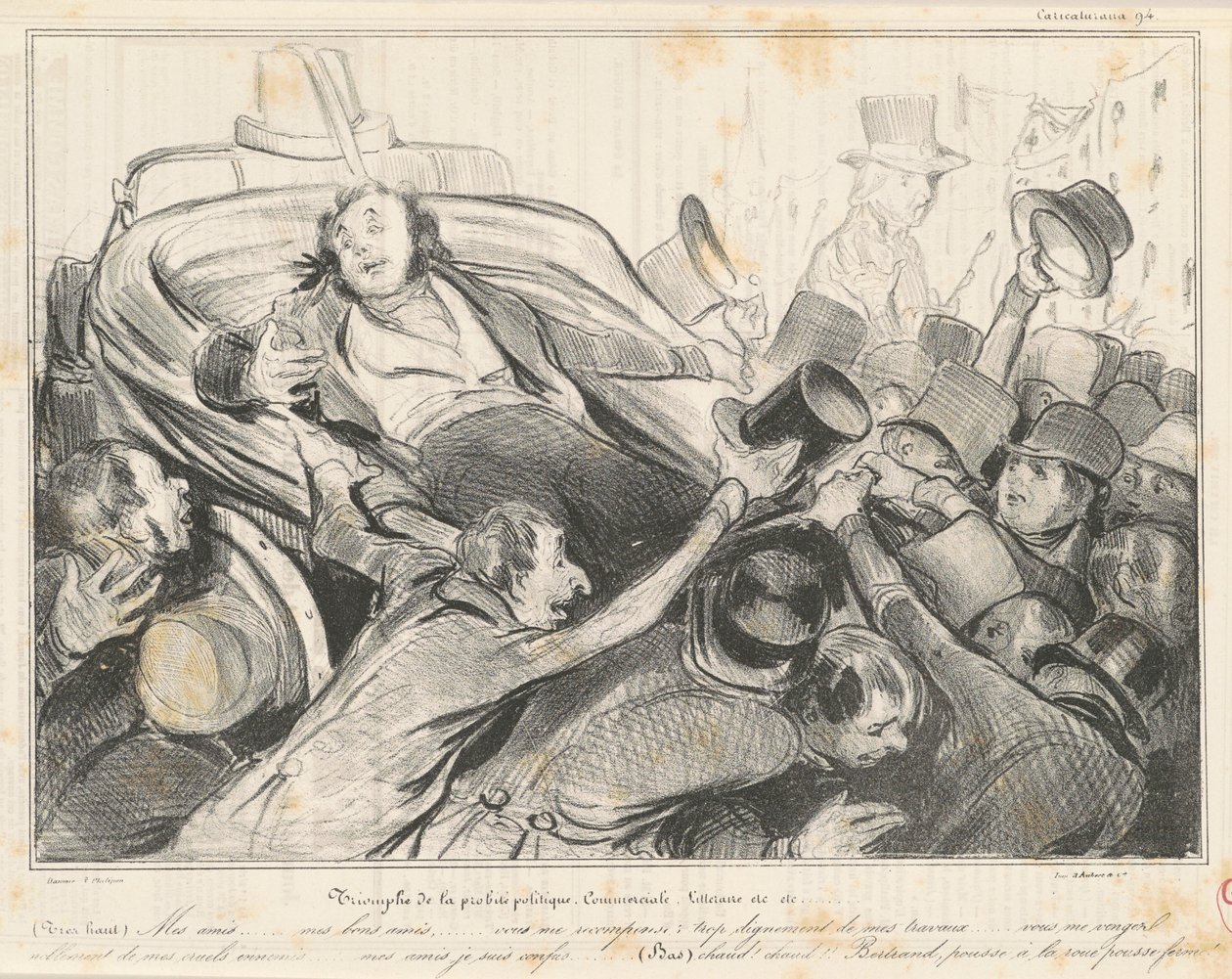 Ticari politika dürüstlüğünün zaferi by Honoré Daumier