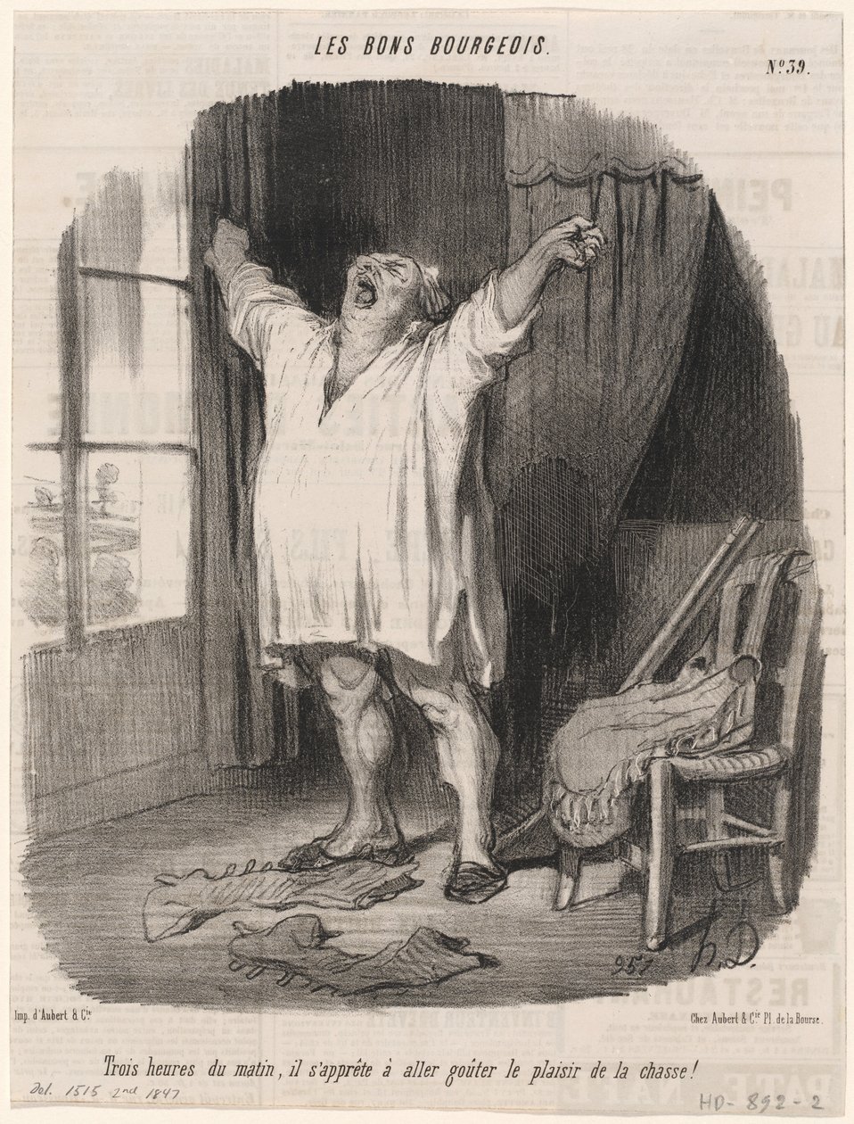 Sabahın üçü... by Honoré Daumier