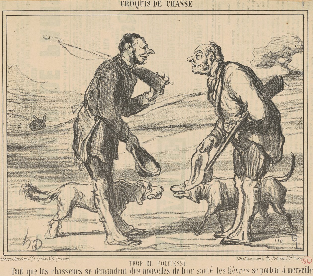 çok fazla nezaket by Honoré Daumier