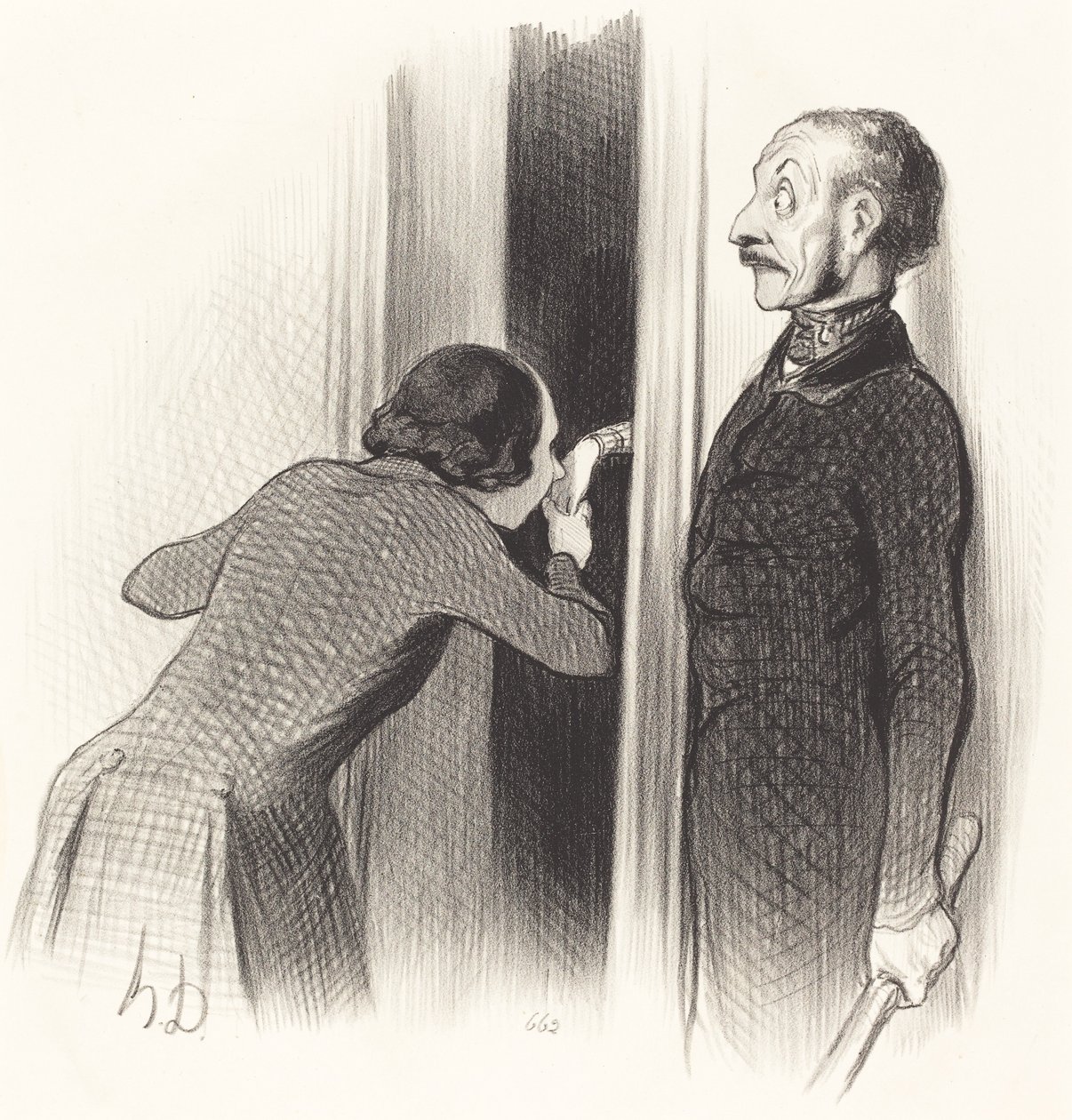 Çok mutlu bir sevgili by Honoré Daumier